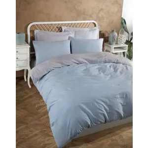 Set posteljine Solid - Plava i Siva