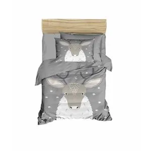 Set posteljine za bebe PH1101 u sivo-beloj boji