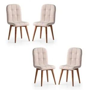 Set Retro Stolica u Krem Boji - 708 (4 Komada)