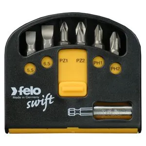Set sa držačem i bitovima Felo Industrial Swift SL/PH/PZ 02060116 7 kom