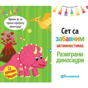 Set sa zabavnim aktivnostima: Razigrani dinosauri