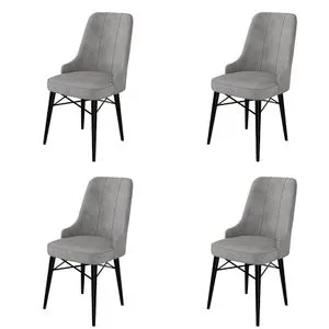 Set stolica Pare - Sivi i Crni (4 komada)