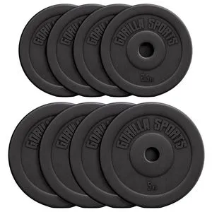 Set tegova obloženih plastikom 30 kg (4x2,5 + 4x5 kg)