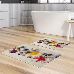 Set višebojnih kupatilskih prostirki KT413 (2 komada)