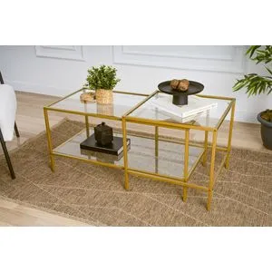 Sevay - Set stola od stakla i metala