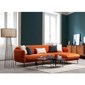 Sevilla Corner Right (L3+Chl) Orange Corner Sofa-Bed