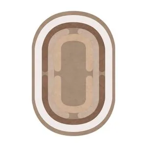 Sftkece048 - Ovalni Braon Tepih (80 x 150 cm)