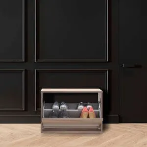 Shc-110-Tt-1 Light Walnut Shoe Cabinet
