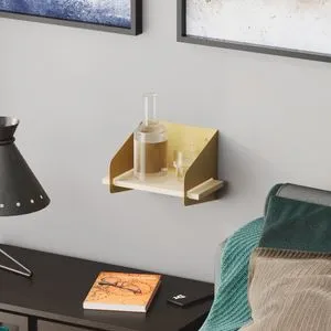 Short Arm - Gold Gold Wall Shelf