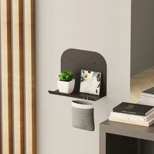 Short Pouch - Black Black Wall Shelf