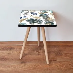 Shp217 - Sto sa bočnim policama u beloj, tamnoplavoj, zelenoj i bež boji