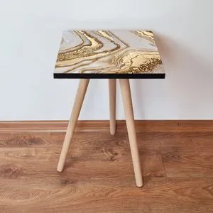 Shp263 - Bež Zlatna Bočna Stolica