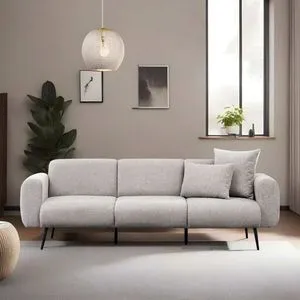 Side - Light Grey Light Grey 3-Seat Sofa