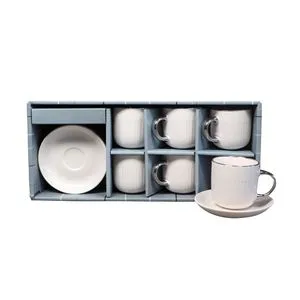 Sigma Porcelan set za kafu 140ml 6/1 (SIVI/BELI) RXG-N250591A