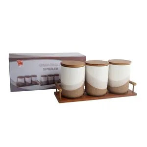 Sigma Posuda 3/1 sa postoljem 710ml (3B/Braon) JY-240793-3