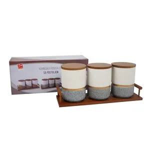 Sigma Posuda 3/1 sa postoljem 710ml (3B/SIVA) JY-241627-3