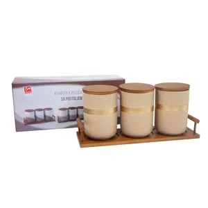 Sigma Posuda 3/1 sa postoljem 730ml (3B/zlat) JY-241625-3