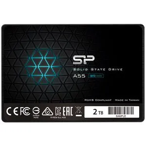 Silicon Power SP002TBSS3A55S25 2.5" 2TB SSD, SATA III, A55, TLC, Read up to 500MB/s, Write up to ...