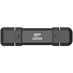 Silicon Power SP250GBUC3S72VPK Portable Stick-Type SSD 250GB, DS72, USB 3.2 Gen 2 Type-C/Type-A, ...
