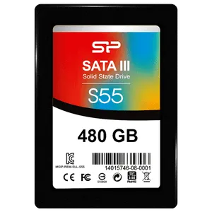 Silicon Power SP480GBSS3S55S25 2.5" 480GB SSD, SATA III, S55, Read up to 500 MB/s, Write up to 45...