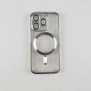Silikonska futrola Magsafe Iphone 14 pro max silver