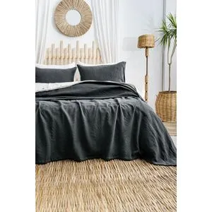 Silvia - Anthracite Anthracite Double Bedspread Set