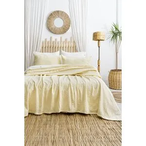 Silvia - Butter Yellow Butter Yellow Double Bedspread Set