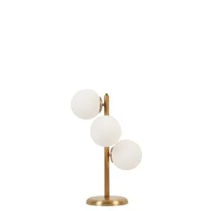 Simay 3 Lü Eskitme Beyaz Camna Masa Lampa