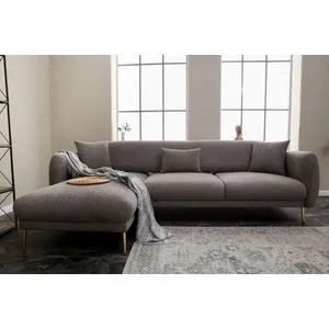 Simena Left - Grey GreyGold Corner Sofa-Bed