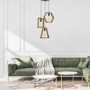 Simetri 3Lü Sarkıt Walnut
Black Chandelier