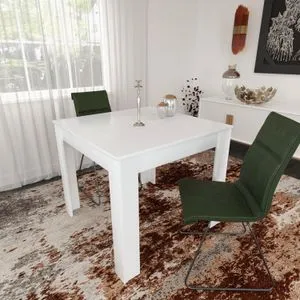 Single 90 - Shiny White White Dining Table