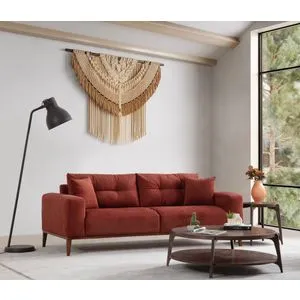 Sinor 3 Seater - Tile Red Tile Red 3-Seat Sofa-Bed