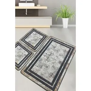 Sione Set Tepiha za Kupatilo u Višebojnoj Boji (3 Komada)