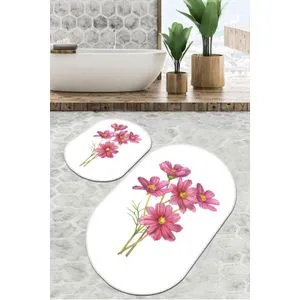 Sitivo Djt - White White Bathmat Set (2 Pieces)