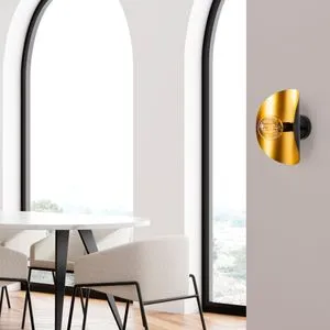 Sivani - MR - 839 Crna i Zlatna Zidna Lampa