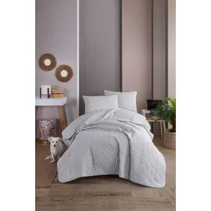 Sivi jednokrevetni pokrivač Solid