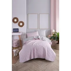 Sivi Pokrivač za Krevet - Set sa Jastučićem