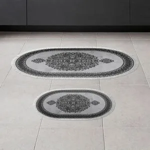 Sivi set prostirki za kupatilo (2 komada)