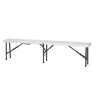 Sklopiva plastična klupa bela 180cm