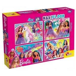 Slagalica Lisciani 4X48Pcs Maxi Barbie 2U1 2U1 Slozi I Oboji 99467