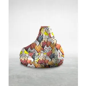 Sleeping Owl Multicolor Bean Bag