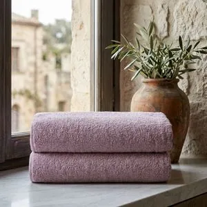 Slick - Dusty Rose Dusty Rose Bath Towel Set (2 Pieces)