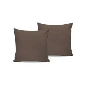 Smeđa posteljina za jastuke (set od 2 komada)