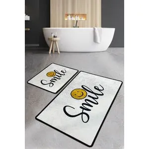 Smile Djt Multicolor Bathmat Set (2 Pieces)
