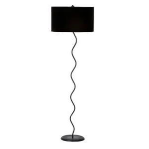 Snake - Black Black Floor Lamp