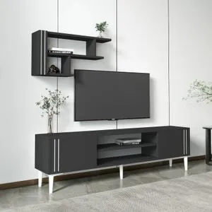 Snow Set - Anthracite Anthracite TV Unit