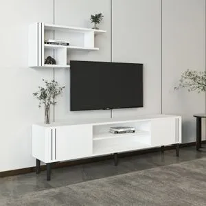 Snow Set - White White TV Unit