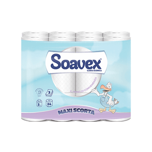 Soavex Maxiscorta toalet papir 162list 3sl (24 rolni)
