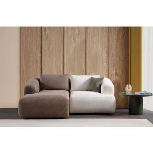 Sofa u uglu Sofia (Chl L + 1R) Braon i Bela