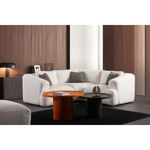 Sofia (L1 + C + 1R) Bela Ugaona Sofa